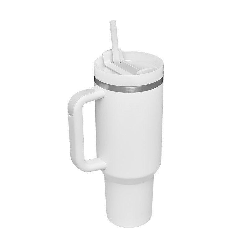 Stainless Steel Vacuum Coffee Cup With Straw Insulated