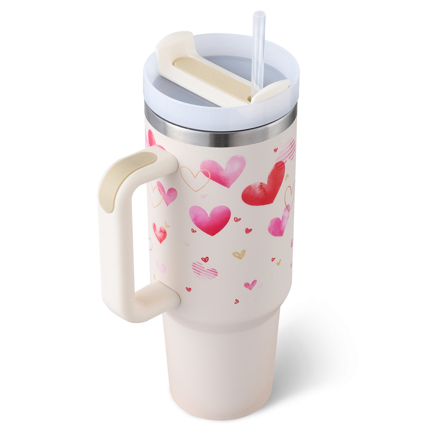 Stainless Steel Vacuum Coffee Cup With Straw Insulated