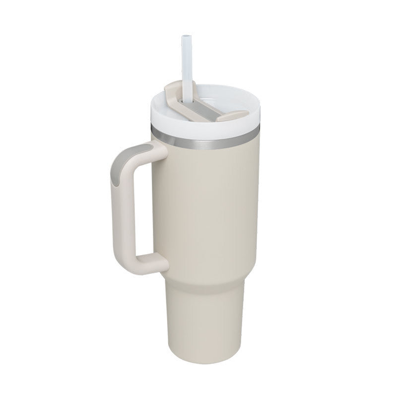 Stainless Steel Vacuum Coffee Cup With Straw Insulated