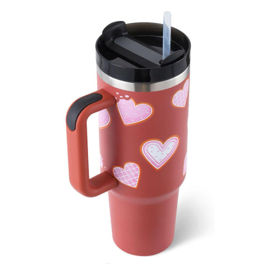 Stainless Steel Vacuum Coffee Cup With Straw Insulated