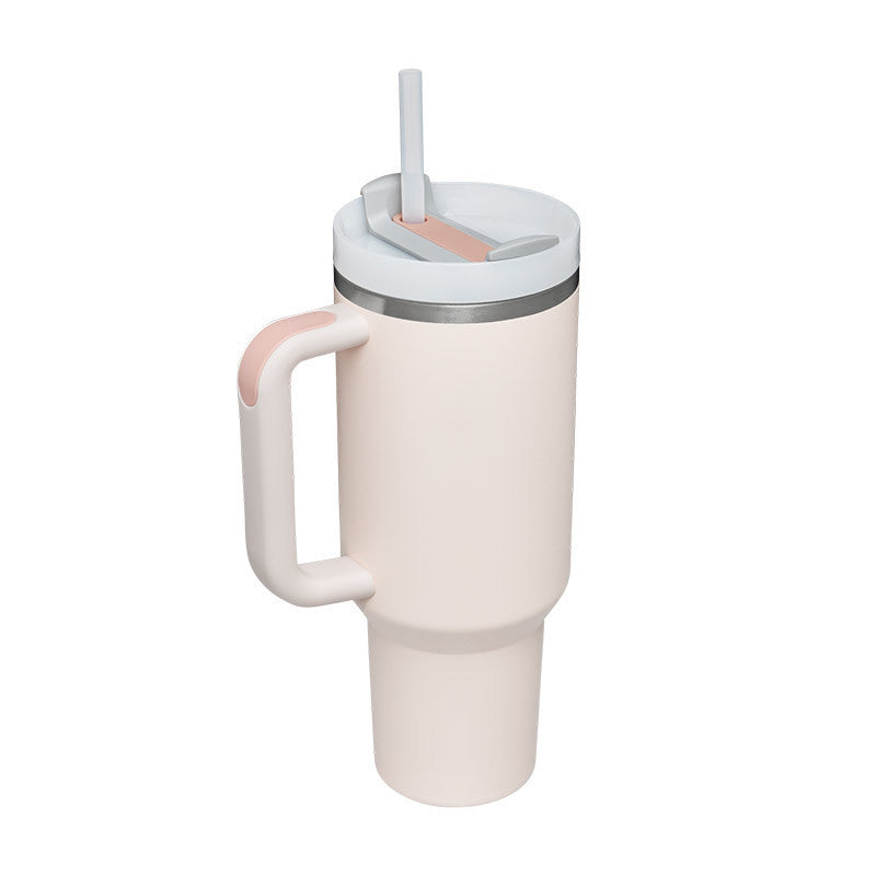 Stainless Steel Vacuum Coffee Cup With Straw Insulated