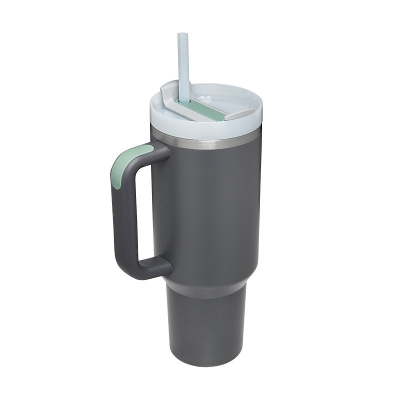 Stainless Steel Vacuum Coffee Cup With Straw Insulated