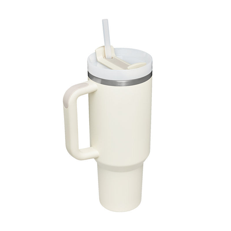 Stainless Steel Vacuum Coffee Cup With Straw Insulated