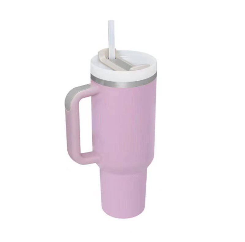 Stainless Steel Vacuum Coffee Cup With Straw Insulated