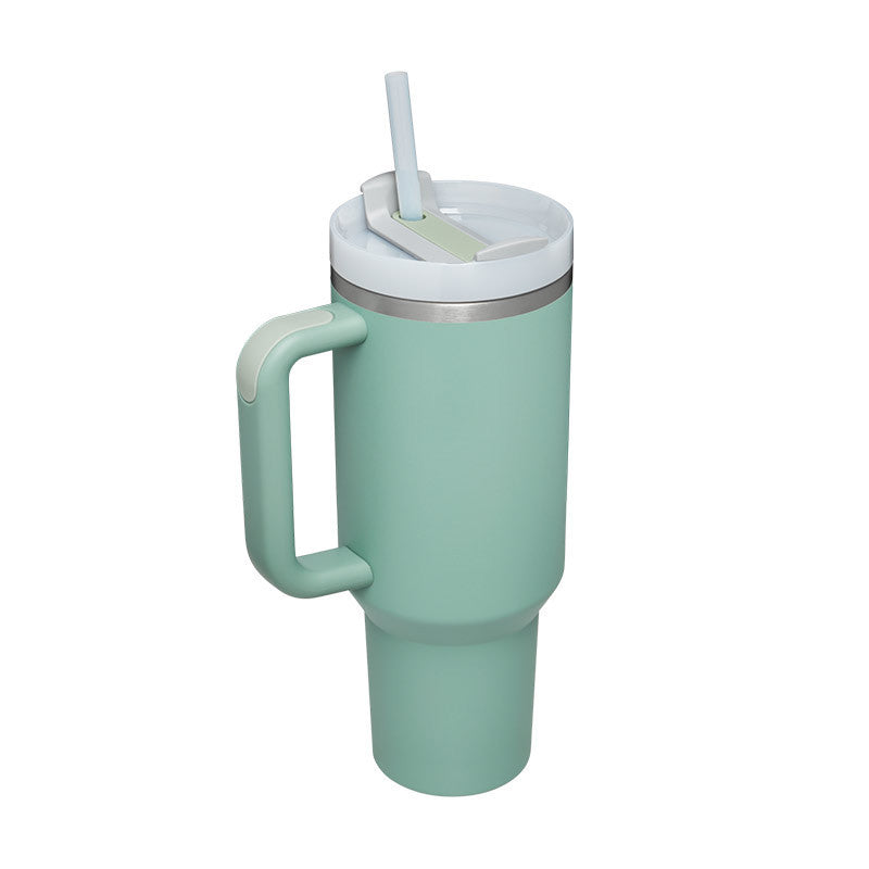 Stainless Steel Vacuum Coffee Cup With Straw Insulated