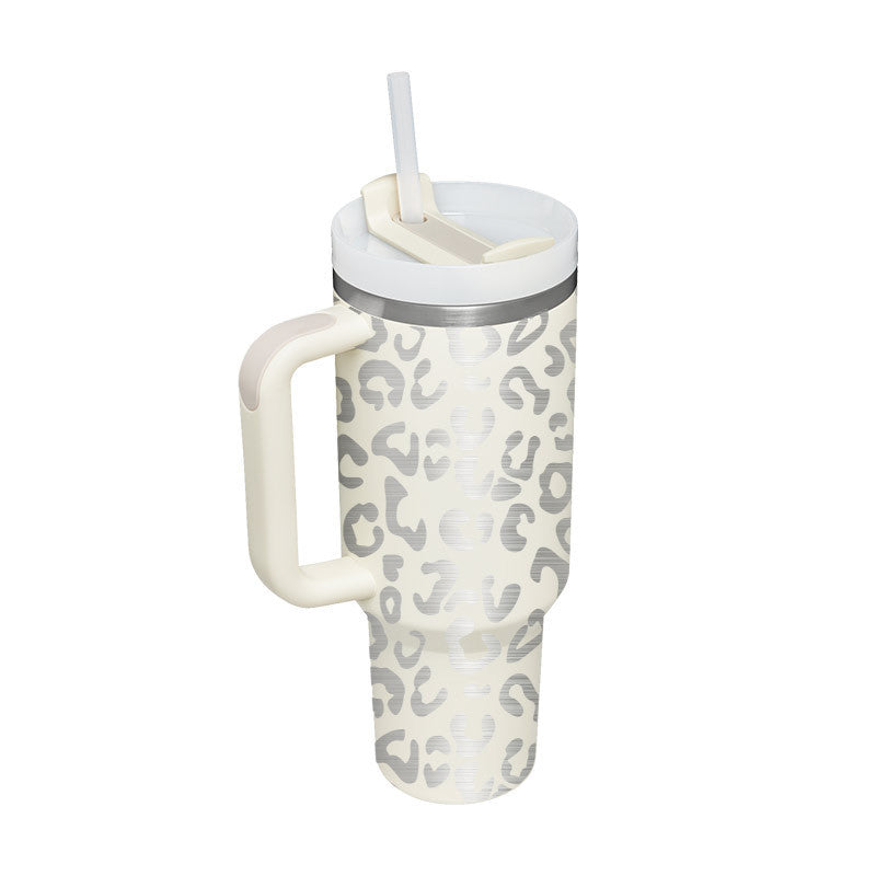 Stainless Steel Vacuum Coffee Cup With Straw Insulated