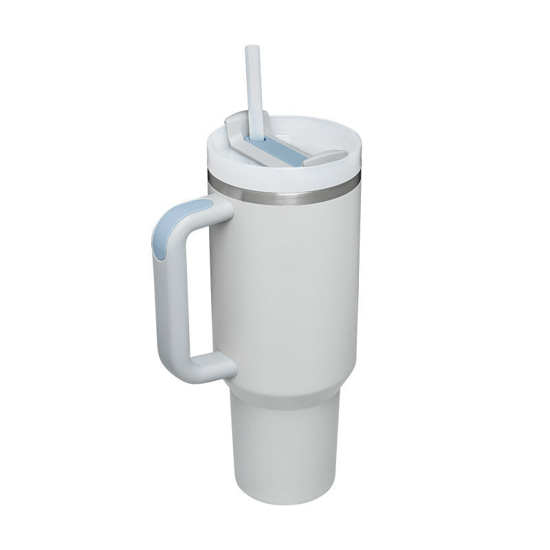 Stainless Steel Vacuum Coffee Cup With Straw Insulated