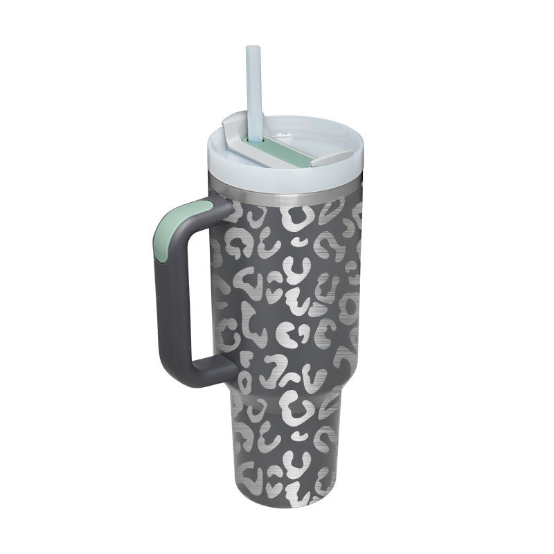 Stainless Steel Vacuum Coffee Cup With Straw Insulated