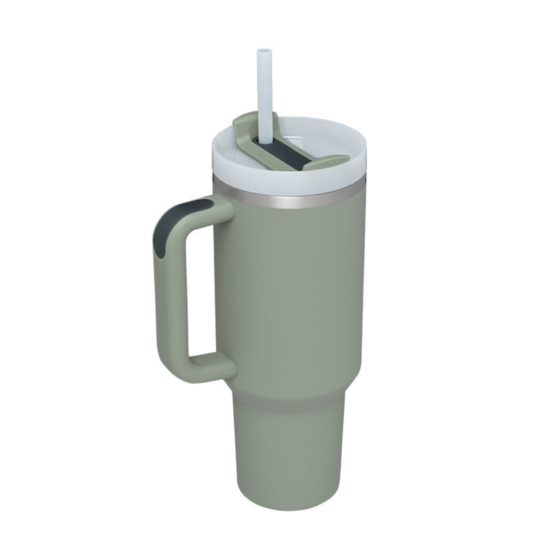 Stainless Steel Vacuum Coffee Cup With Straw Insulated