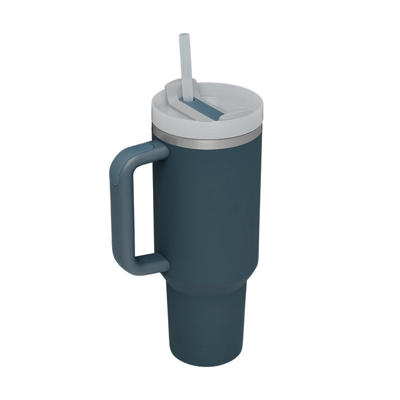 Stainless Steel Vacuum Coffee Cup With Straw Insulated