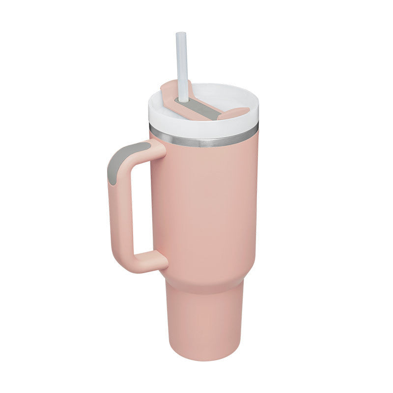 Stainless Steel Vacuum Coffee Cup With Straw Insulated